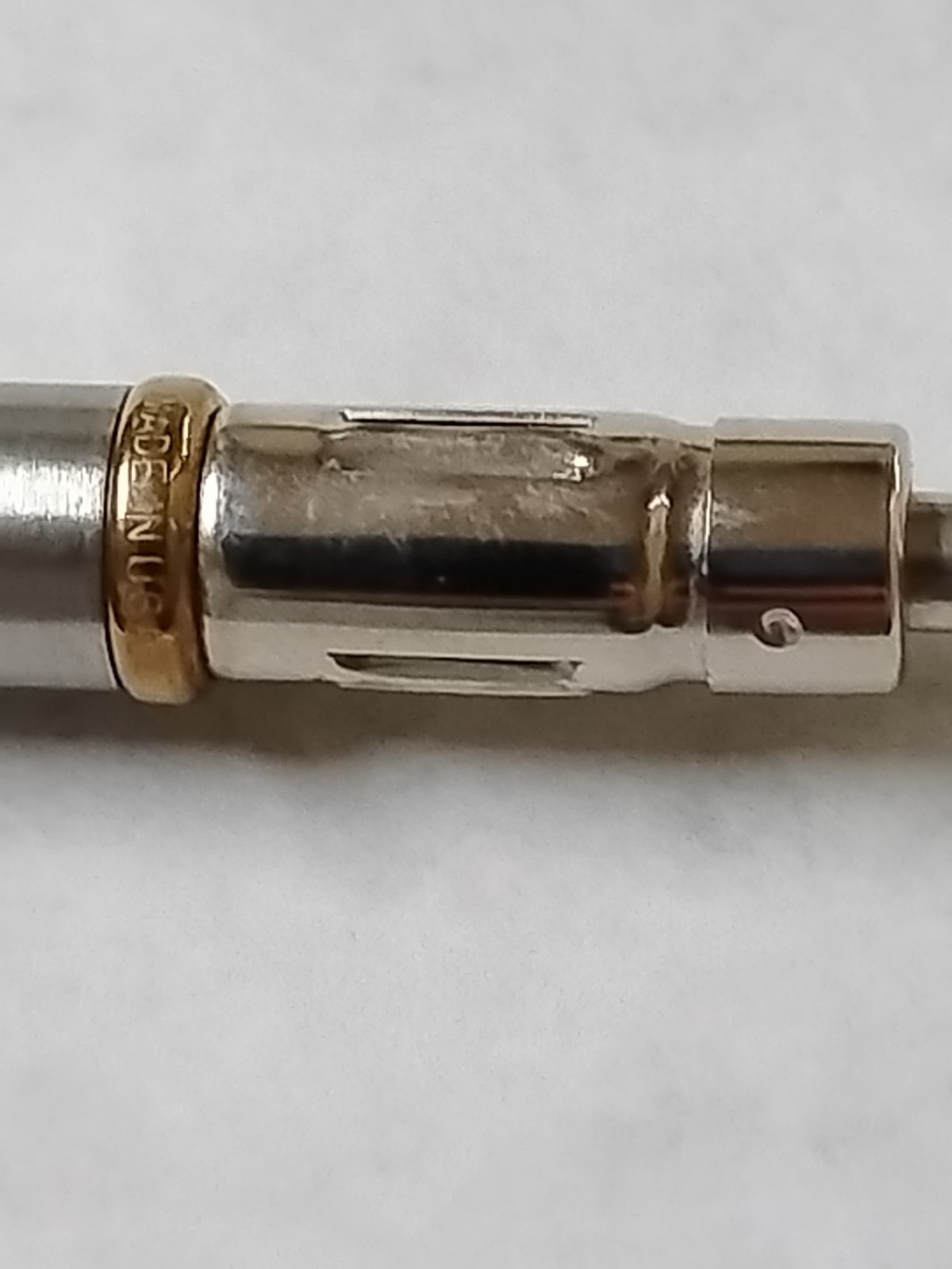Parker Insignia Pencil Stainless Steel & Gold 0.5mm Click W Eraser Working #G0