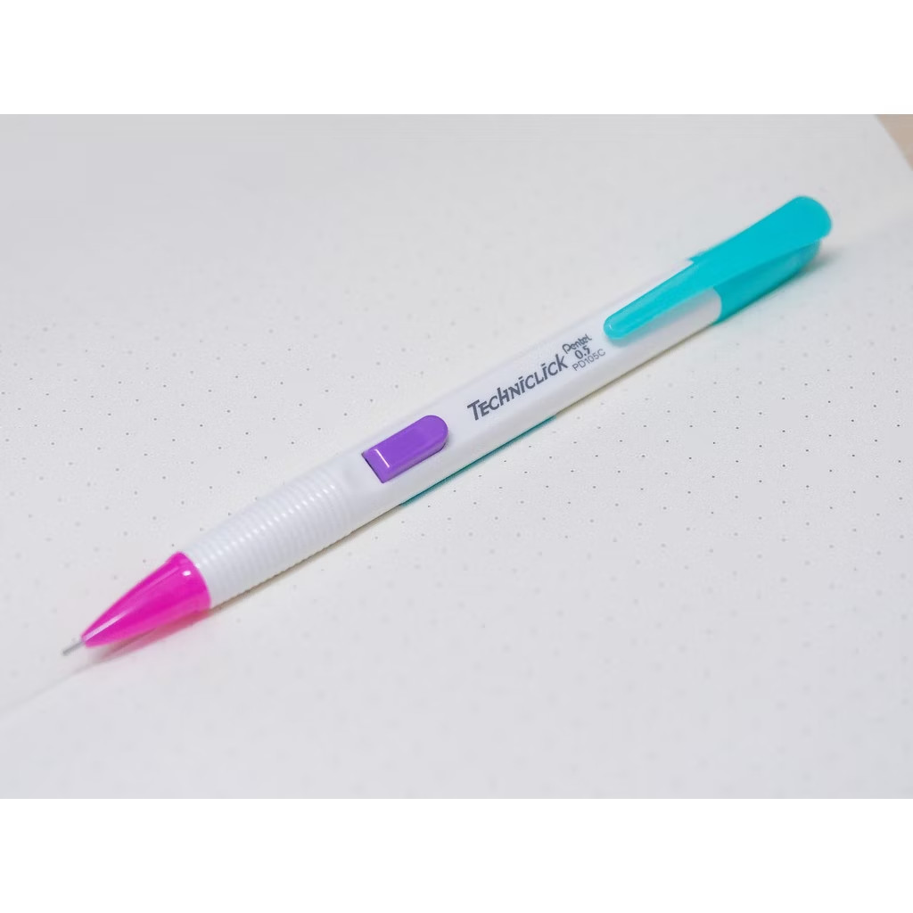Pentel Techniclick 0.5 mm Mechanical Pencil Side Click Mixed Colors Set of 12