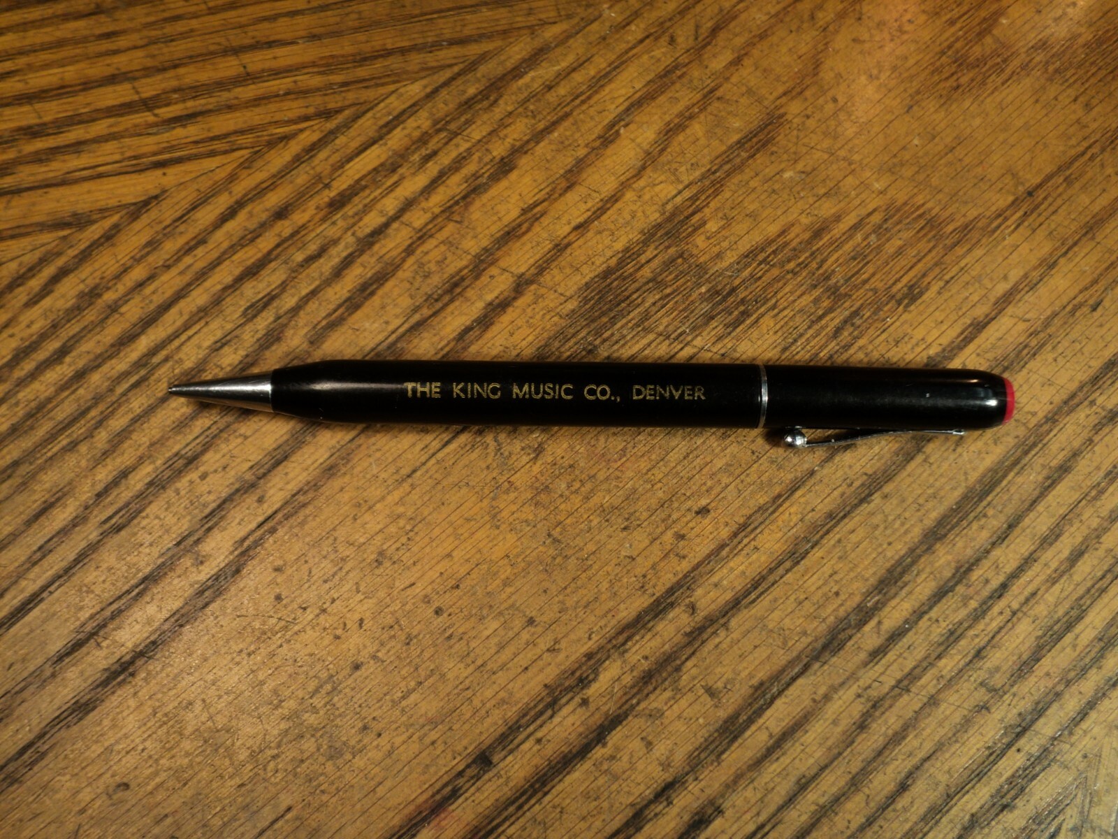 Vintage Mechanical Pencil Advertising The King Music Co Denver