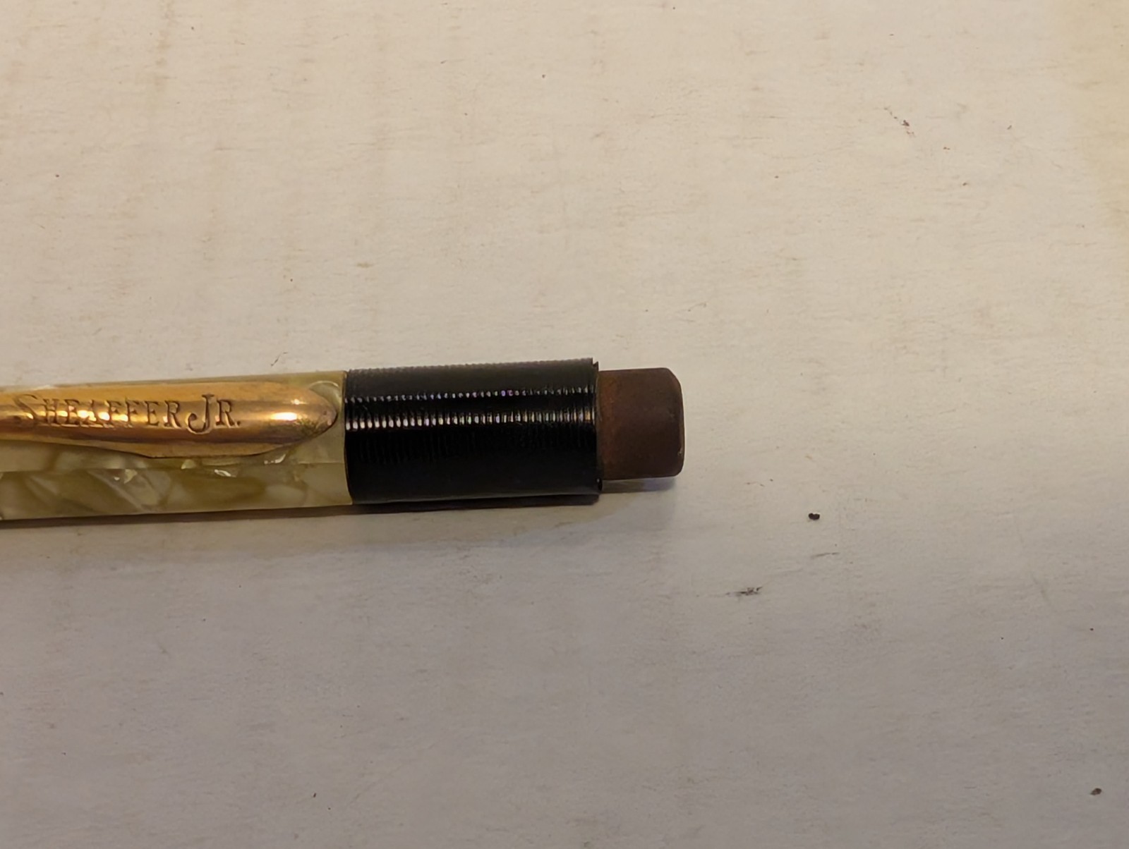 Vintage Sheaffer Mechanical Pencil – Black Gold Marbled Faux Pearl Parts/Repair