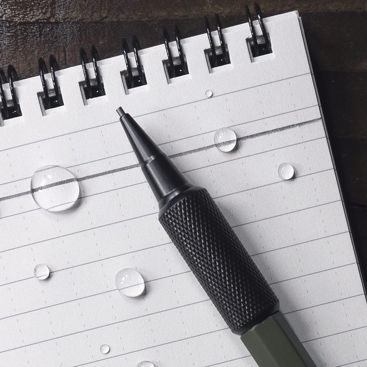 Weatherproof Mechanical Pencil, Olive Drab Barrel, 1.3Mm Black