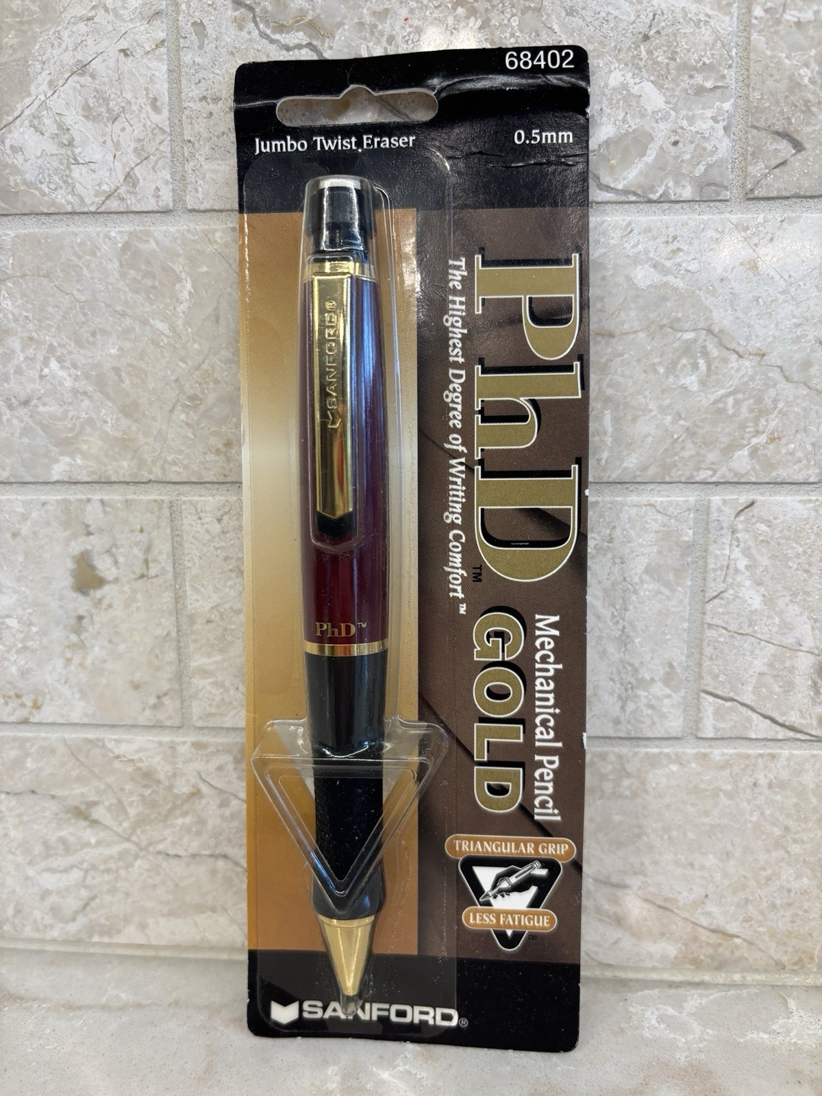 Sanford/Paper Mate PhD Gold Mechanical Pencil .5mm Black Cherry Barrel Gold Trim