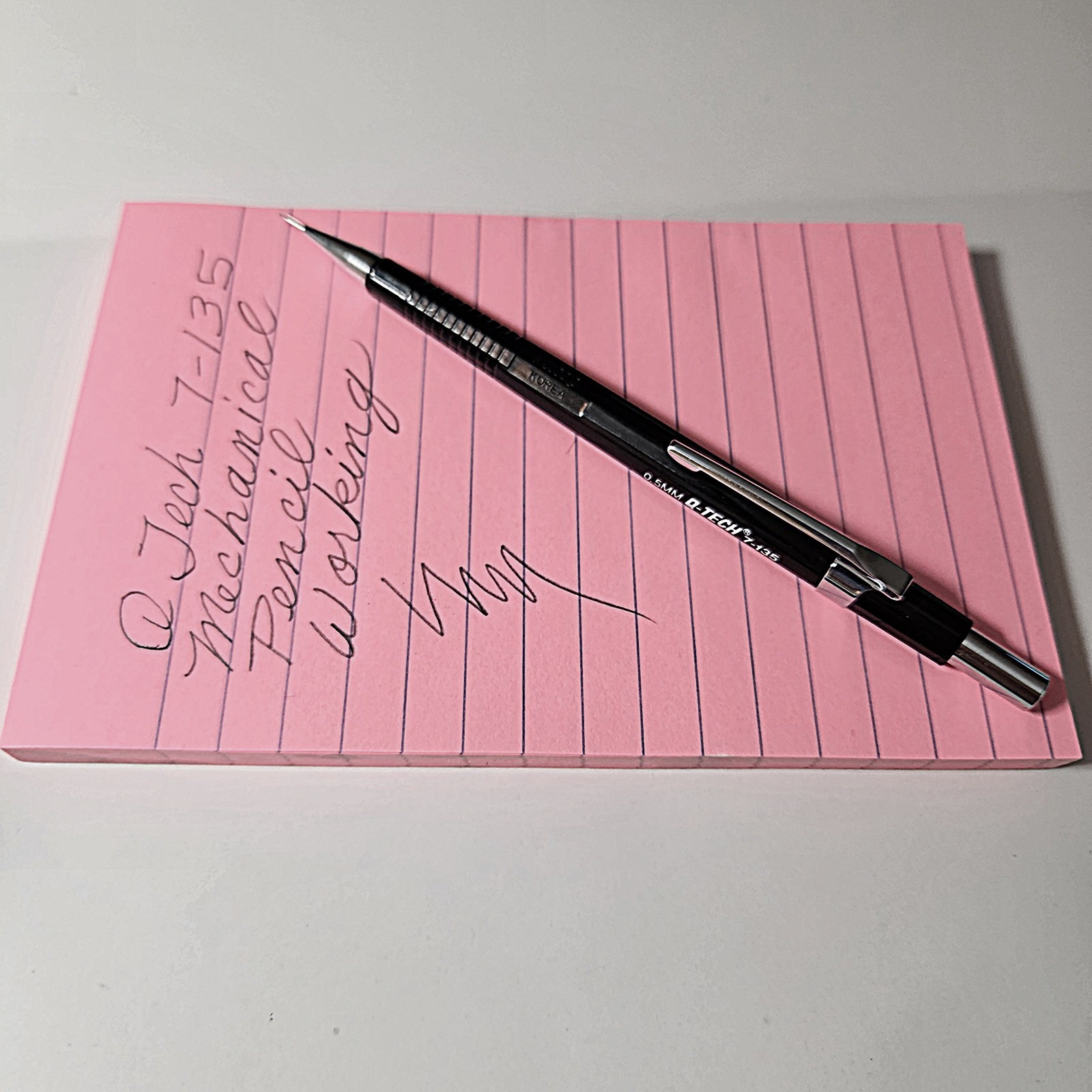Vintage Micro Korea Q-Tech 7-135 Mechanical Pencil 0.5mm Black Drafting 90s