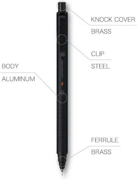 Uni M5KH1P.23 Kuru Toga Metal 0.5mm Mechanical Pencil Phantom Gray from Japan