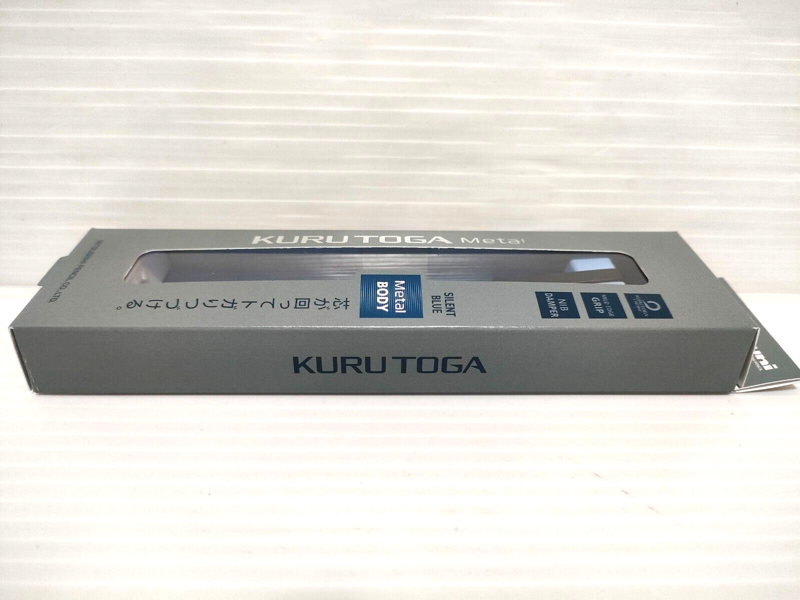 Uni Kuru Toga Metal 0.5mm Mechanical Pencil M5-KH Silent Blue Kurutoga Gift