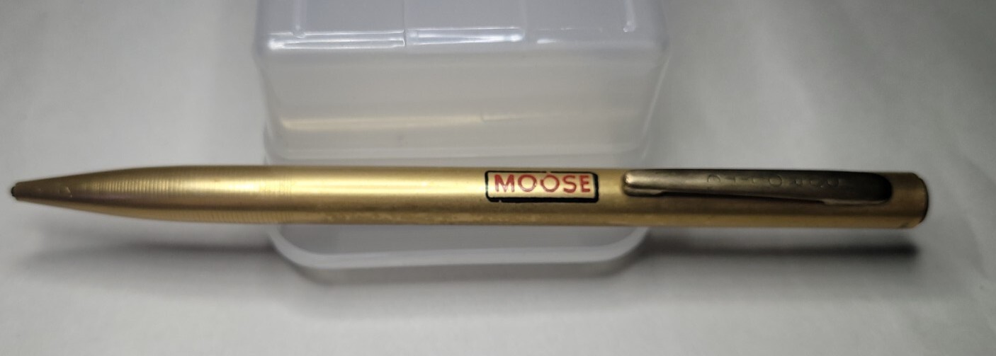 Vintage Gold Tone Durolite Mechanical Pencil “Moose” No Eraser A141