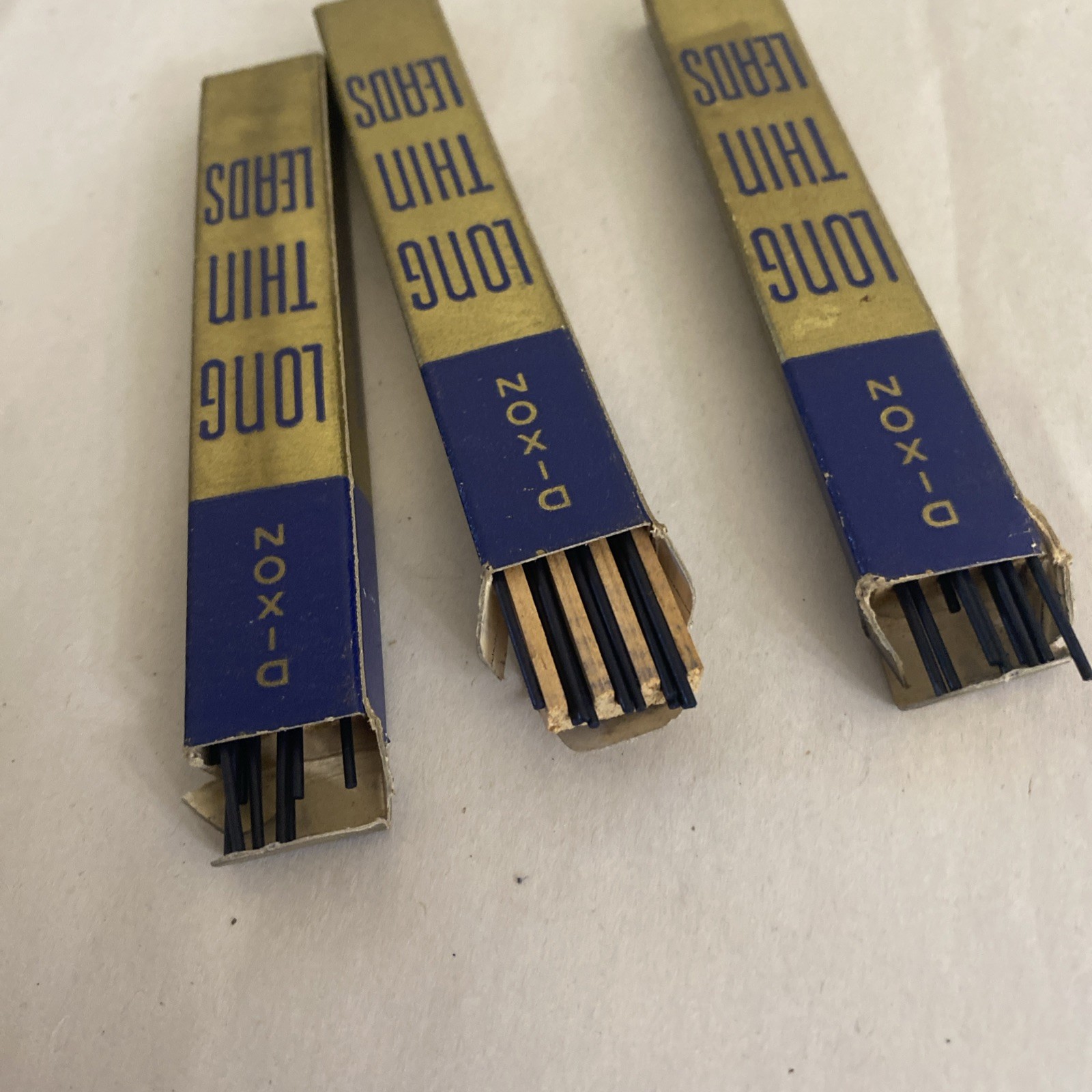 Lot of 3 Vintage DIXON 1.1mm BLUE Mechanical Pencil Lead USA