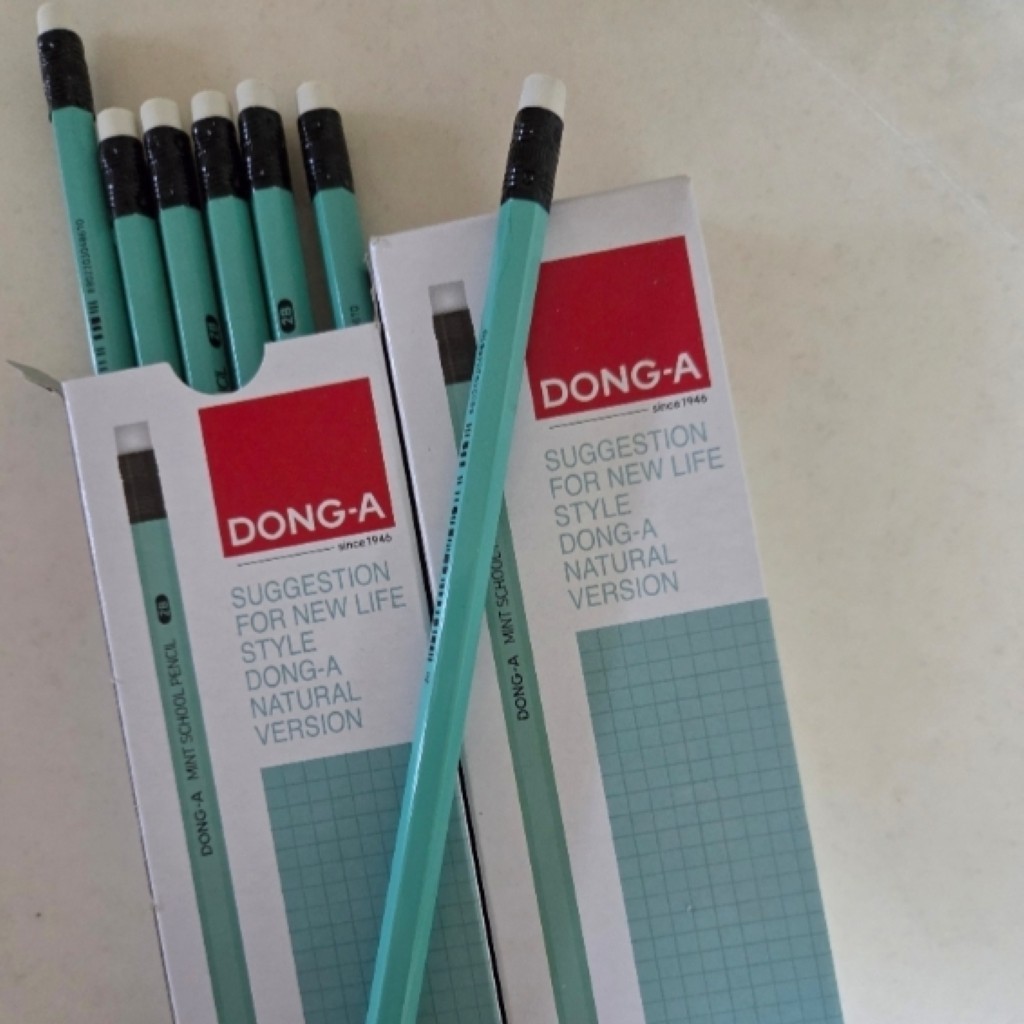 School Pencil 2B Mint 24 Pcs (12×2 Pack) Made in Korea Student Writing Drawing