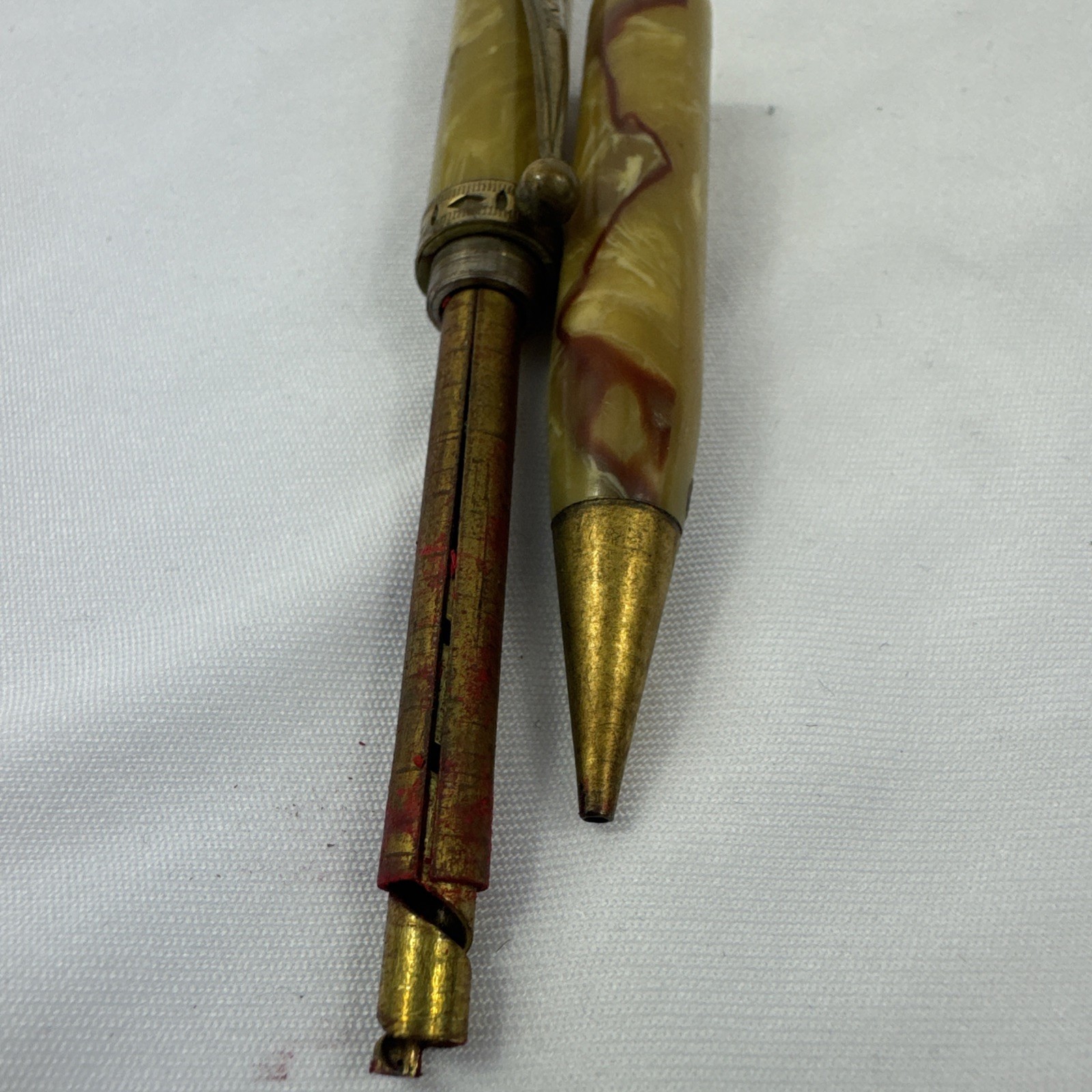 Vintage WEAREVER Mechanical Pencil Pen Marbeled Lucite Rare Writing Instrument