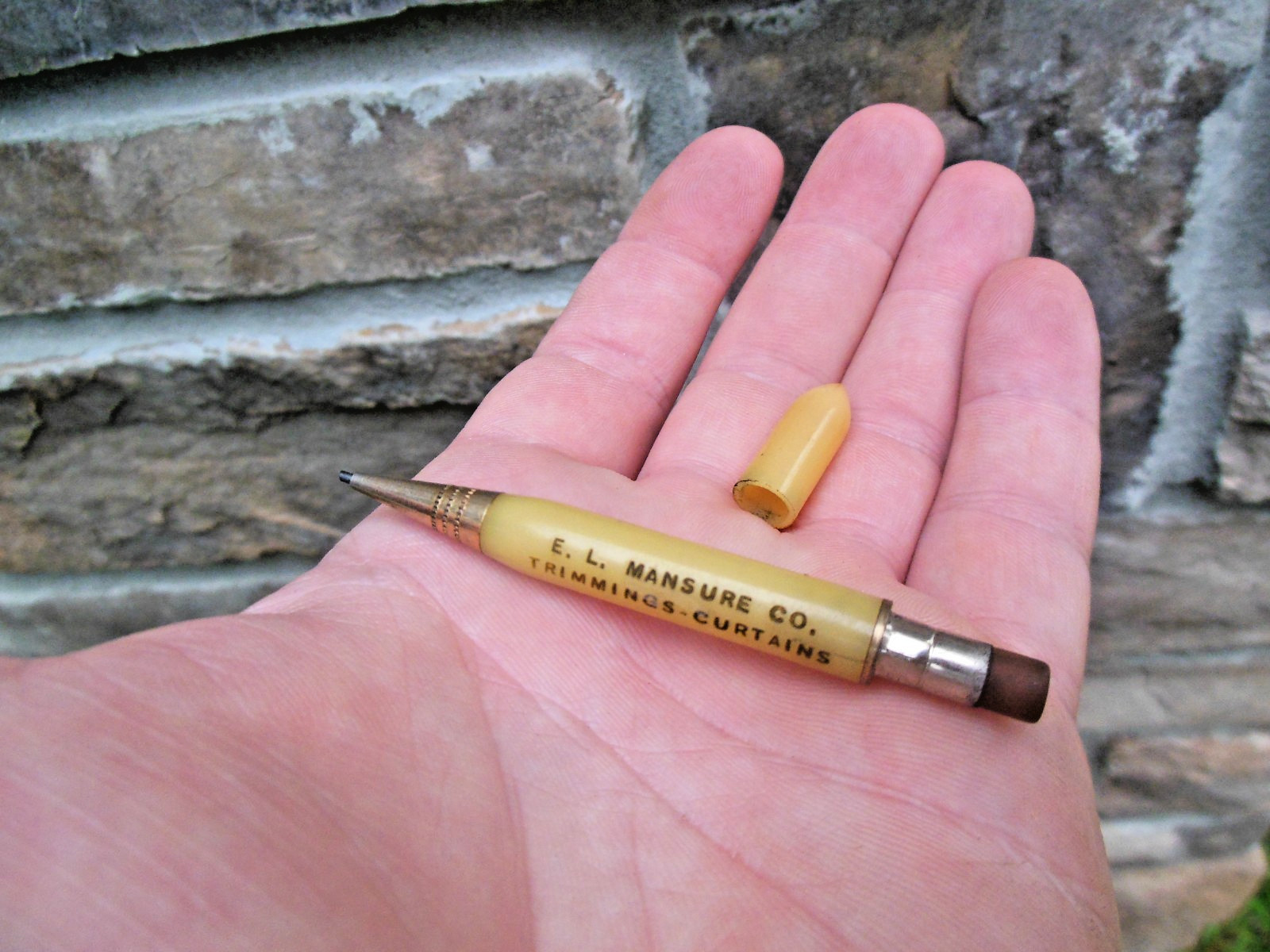 Celluloid Golf Pencil Mini Mechanical Fob E.L. Mansure Chicago Drapery Co. Rare