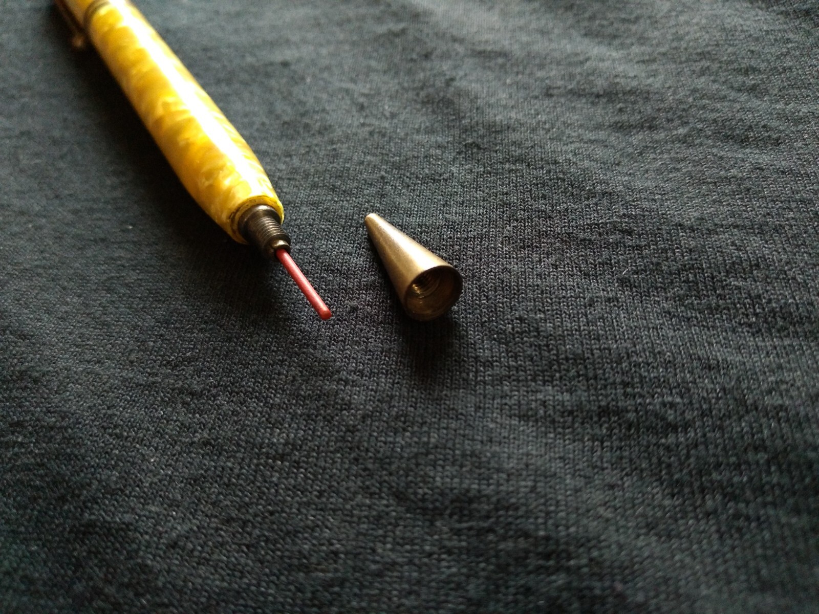 1940’s OSBORNE Marble / Celluloid & Metal Mechanical Pencil Made In USA *NICE*