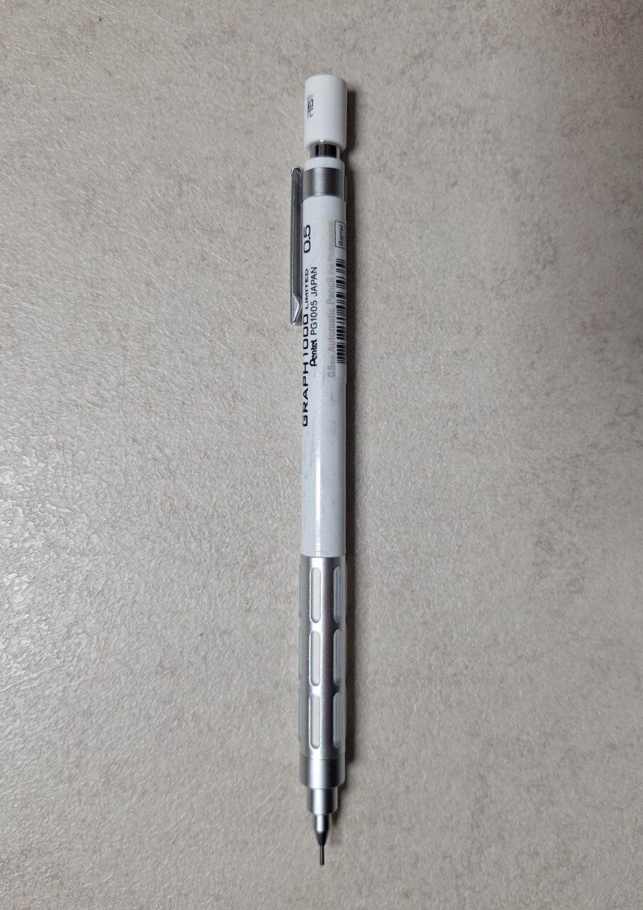 Pentel Discontinued Mechanical Pencil 0.5mm – Graph 1000 Limited 8 White Marble