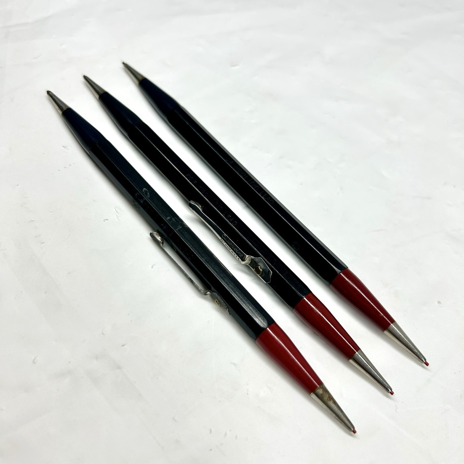 VTG Autopoint Double Sided Mechanical Pencils Real Thin Lead Red Black Lot of 3