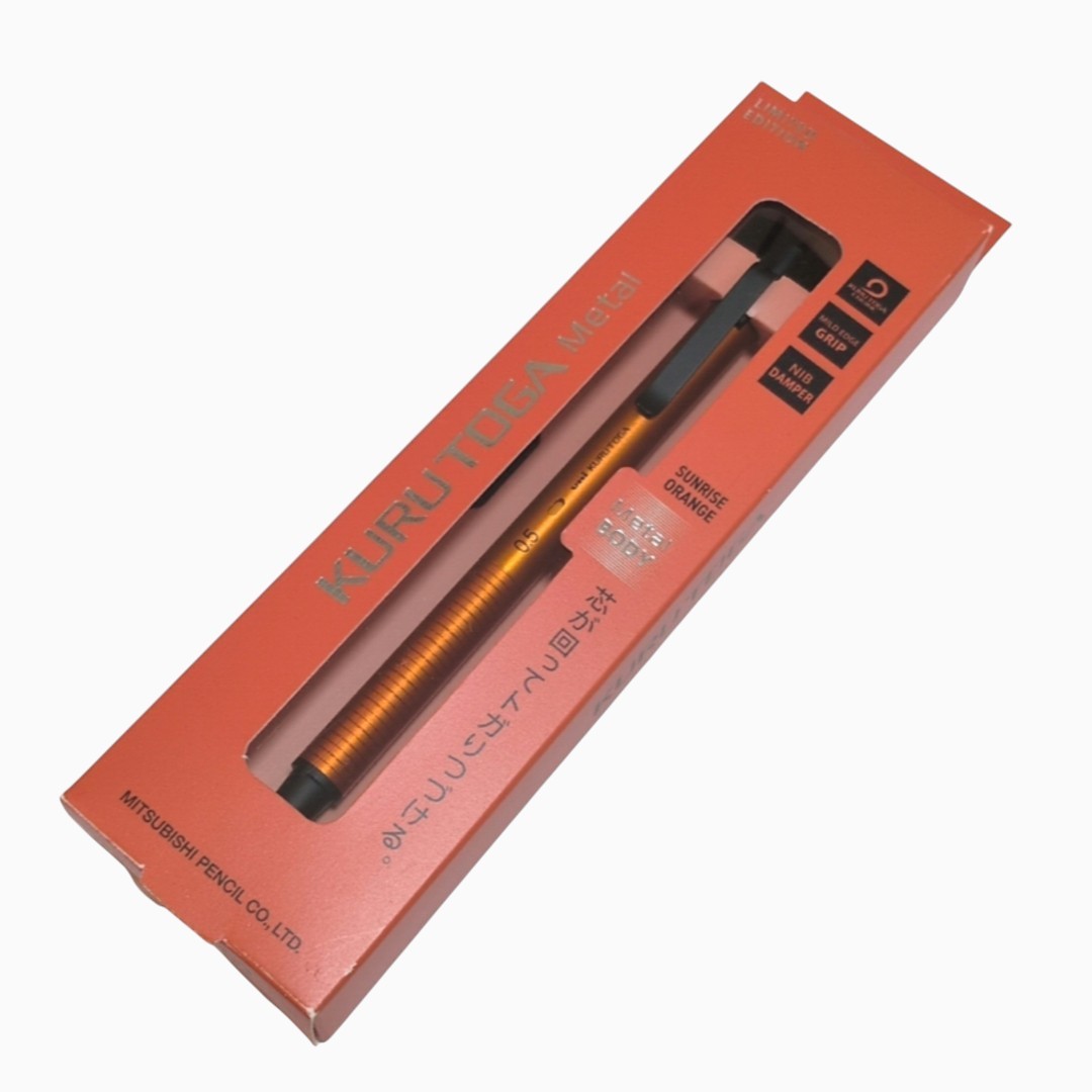Uni KURUTOGA Metal M5KH1P.SO 0.5mm Mechanical Pencil Sunrise Orange Limited