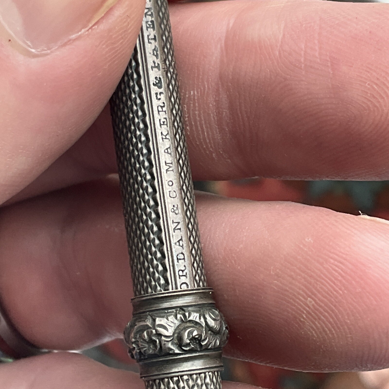 Antique Sampson & Mordan Sterling Silver Retractable Pencil Date Mark 1833