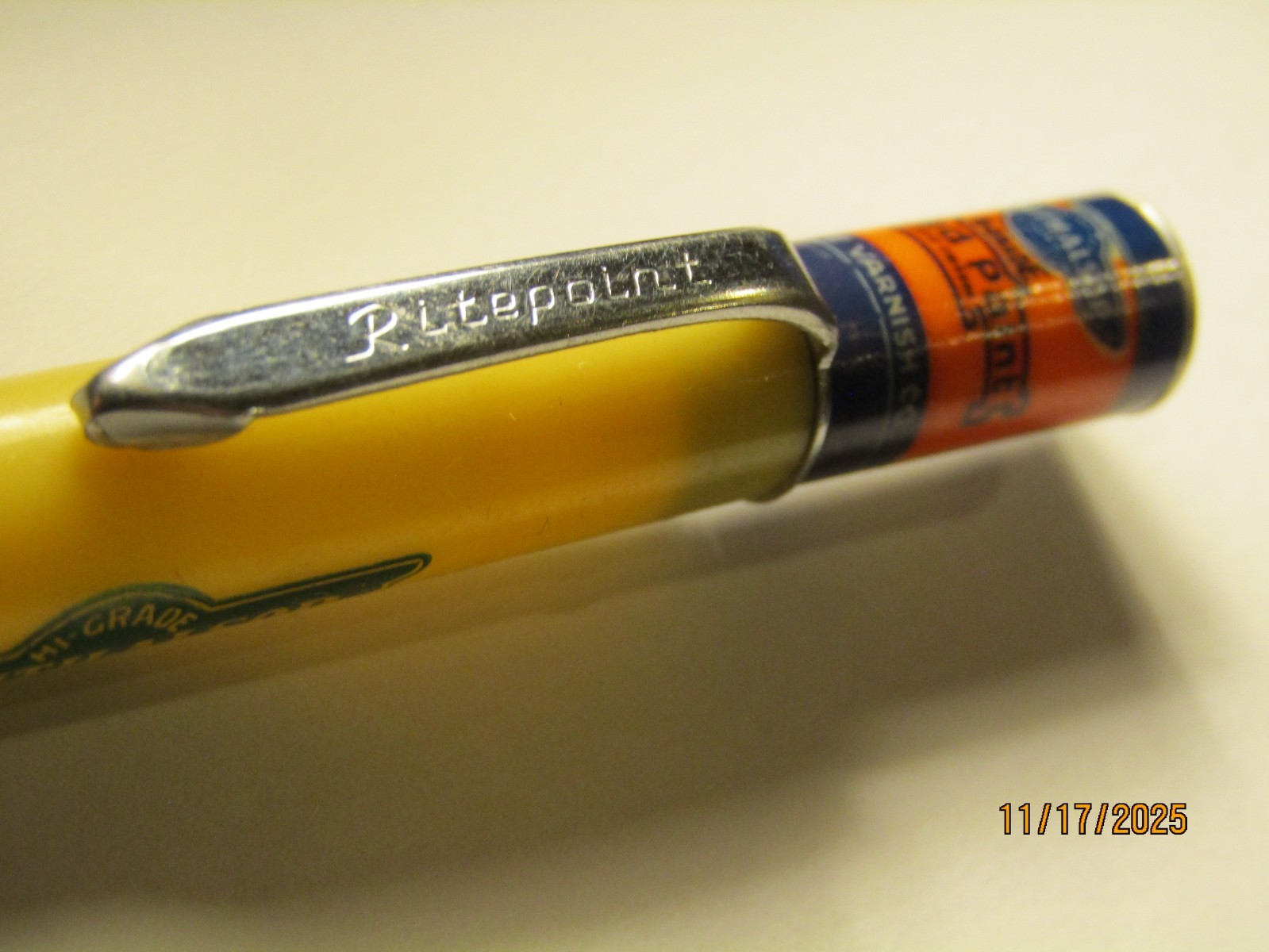 Vintage Ritepoint Mechanical Pencil Onley Paint & Wallpaper Smithalsop Can Top