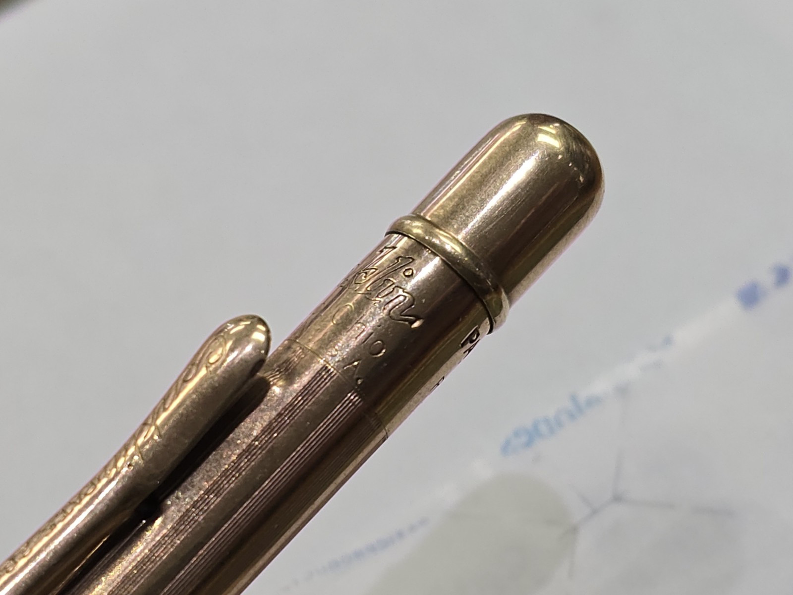 CONKLIN PAT 1920 Rolled Gold No 4RS Ring Top Mechanical Pencil TOLEDO Ohio