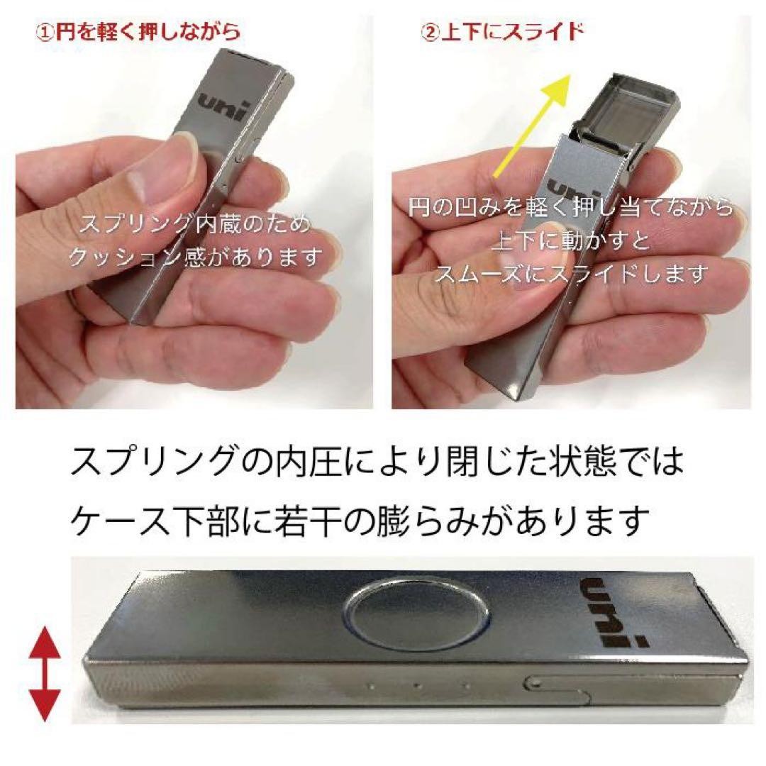 Uni 0.5 HB Lead Refill Limited Matt Black Metal Case Mitsubishi Pencil Japan NEW