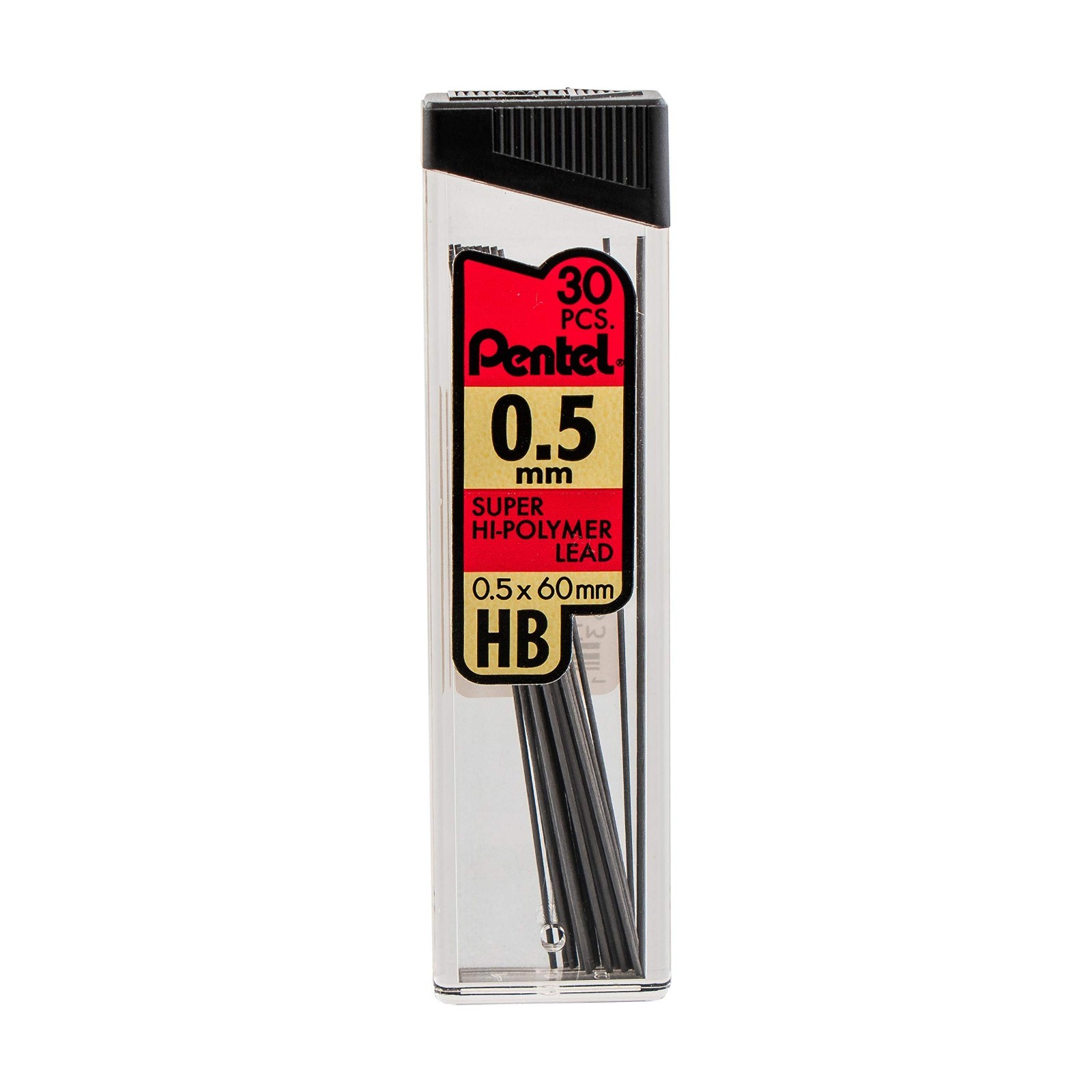 0.5mm Fine Lead Refills, HB, 180 Pieces – 2 Pack Super Hi-Polymer Pencil Leads