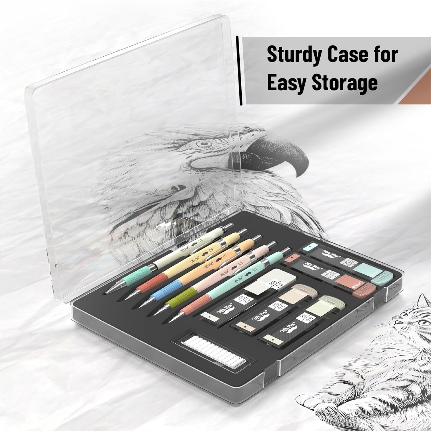 Elegant Mechanical Pencil Set in Pastel Colors – Perfect for Creative Minds