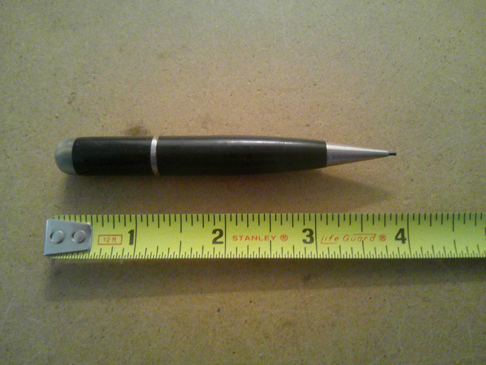 Unusual Vtg Antique Ebony Mechanical Golf Lighter Pencil VVGC Rare