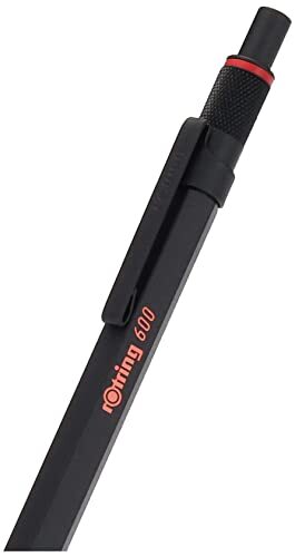 rOtring 600 Metal Mechanical Pencil Black Brass Mechanism Ergonomic Design