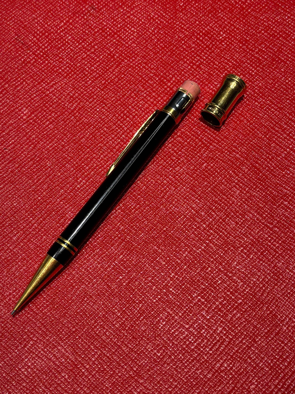 Parker Duofold Mechanical Pencil — Black/Gold, Made in UK, IE Date Code