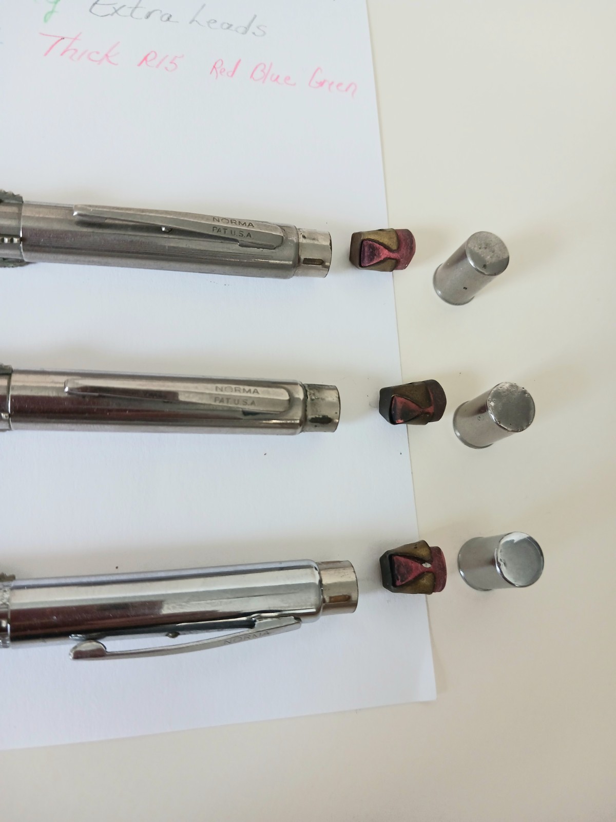 Vintage 60s Norma Monel 3 & 4 Color Mechanical Pencil W/ Sheaffers Fineline Lead
