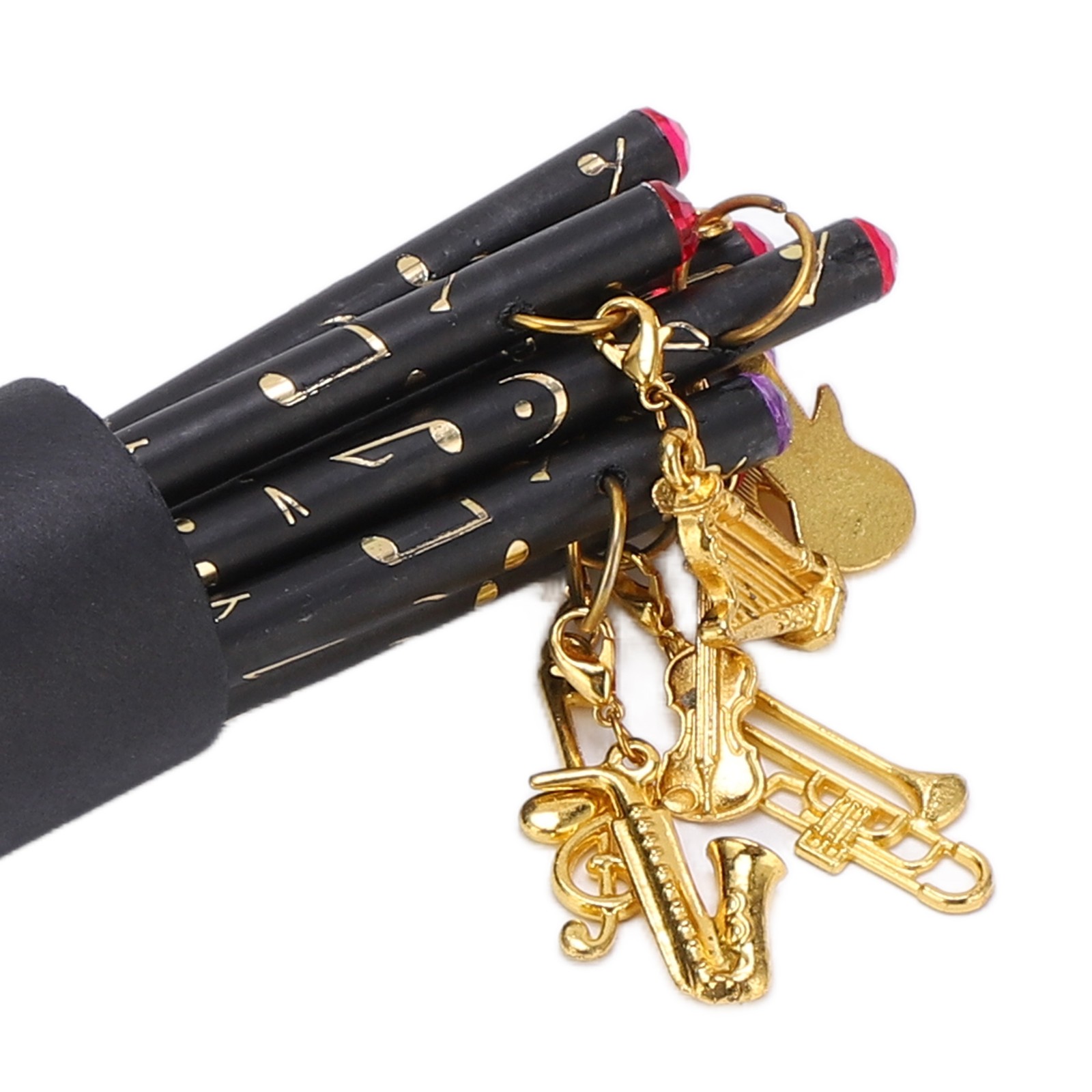 8Pcs Music Pencil Musical Note Stationery Set Kit With Pendant For Painting