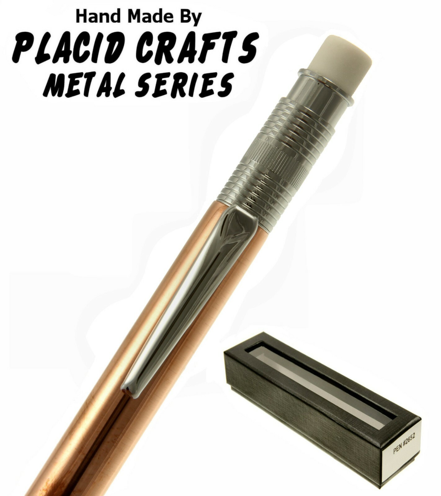 Throw Back Handcrafted 2mm Pencil in Chrome with Raw Copper Body / #347