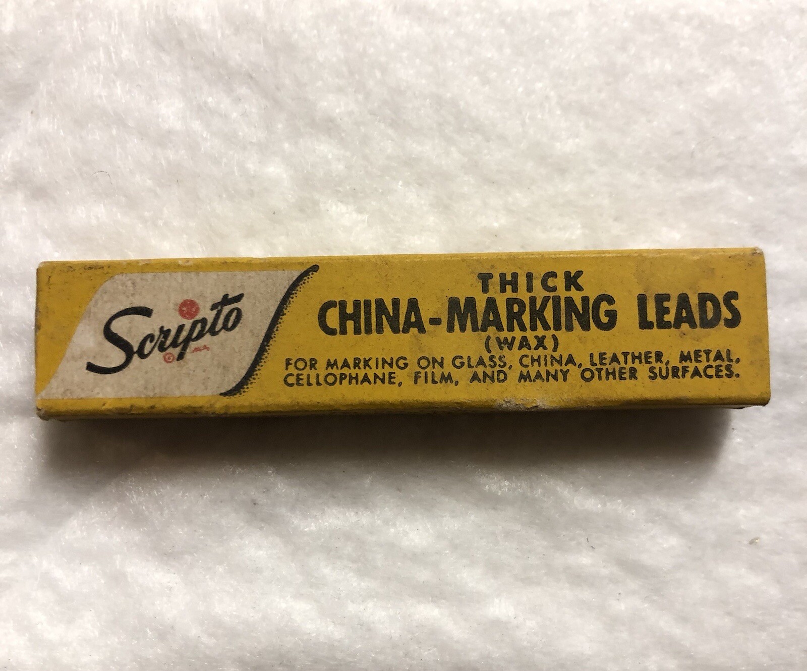 Vintage Scripto -Thick China Marking Leads Wax G920 Red .120″ Pencil Mechanical