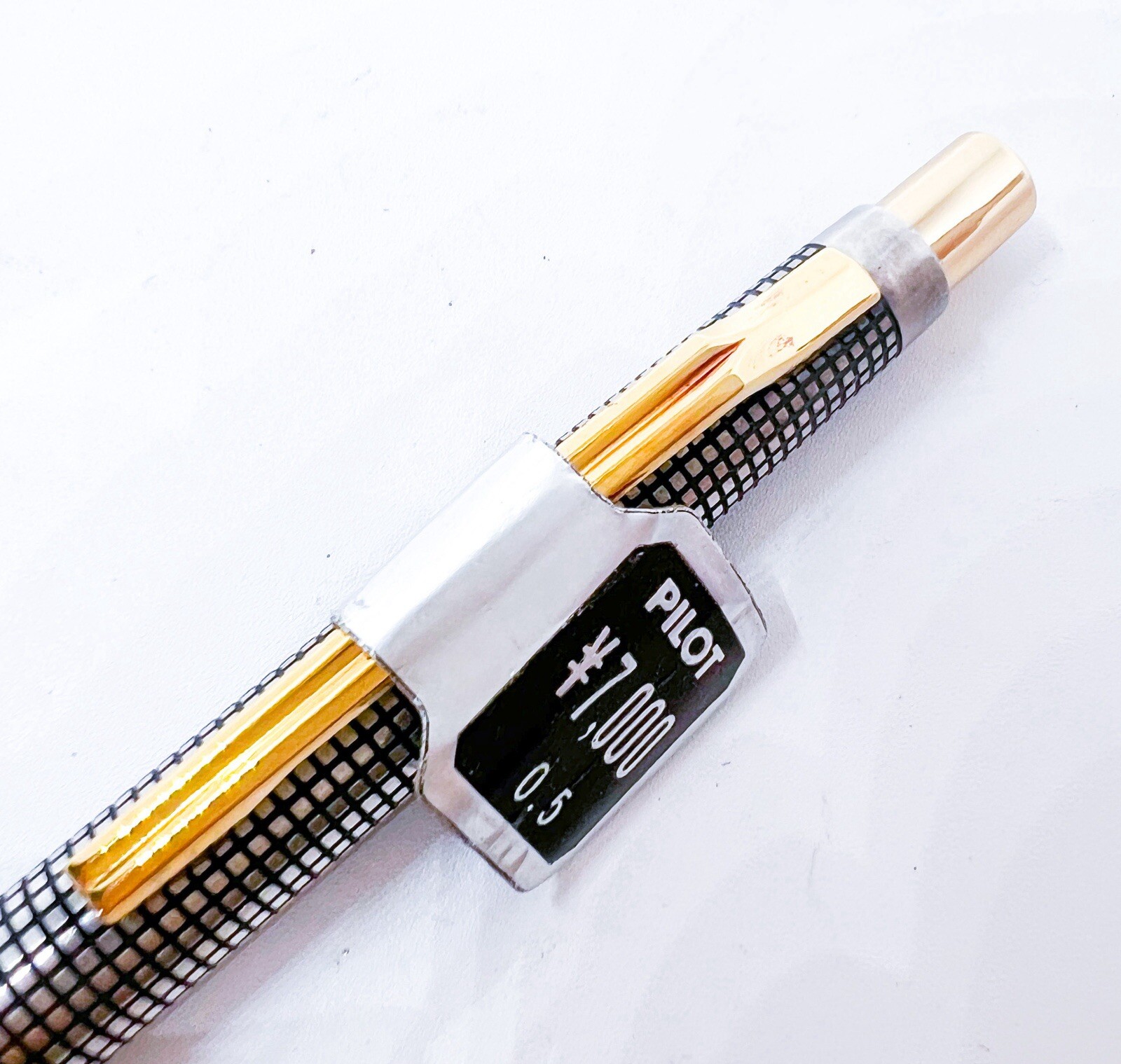 NOS Pilot Custom Gold Trim Ver. sterling silver 925 Mechanical Pencil 0.5mm