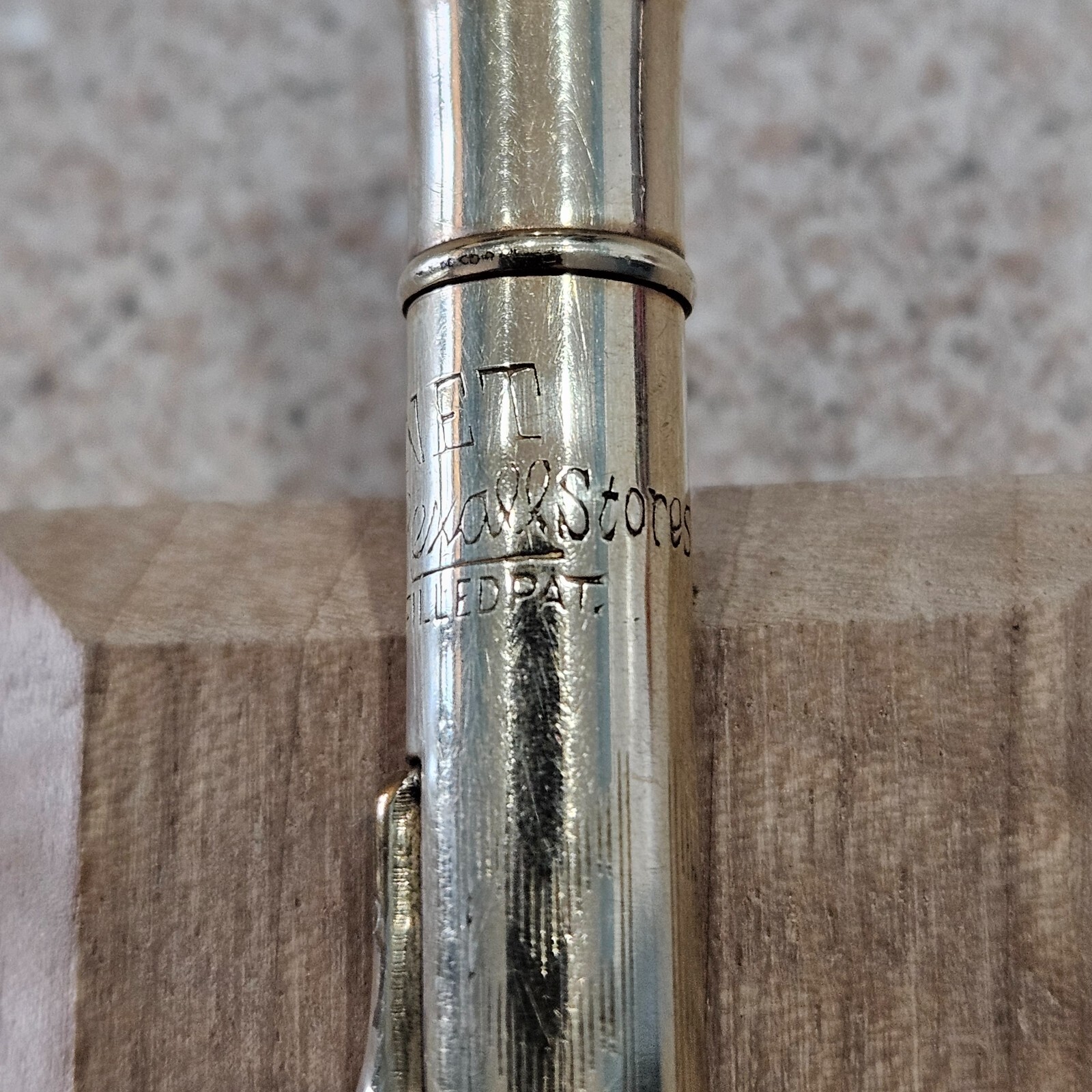 Signet Gold Filled Etched 5.25″ Mechanical Pencil “Sold Only At Rexall Stores”