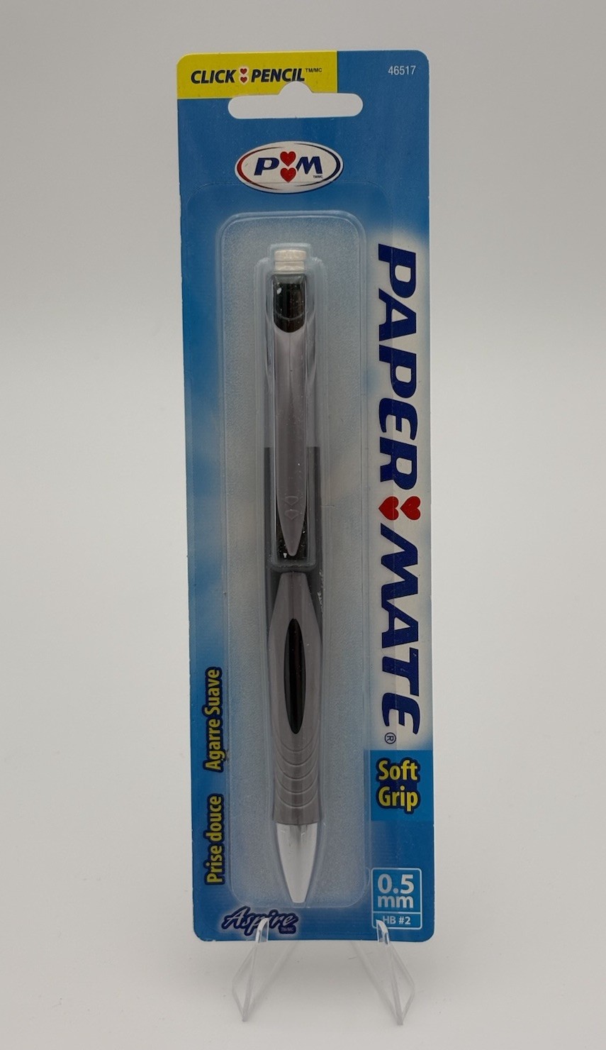 Vintage NOS PAPER MATE Mechanical Click Pencil Aspire Soft Grip 0.5 mm #46517