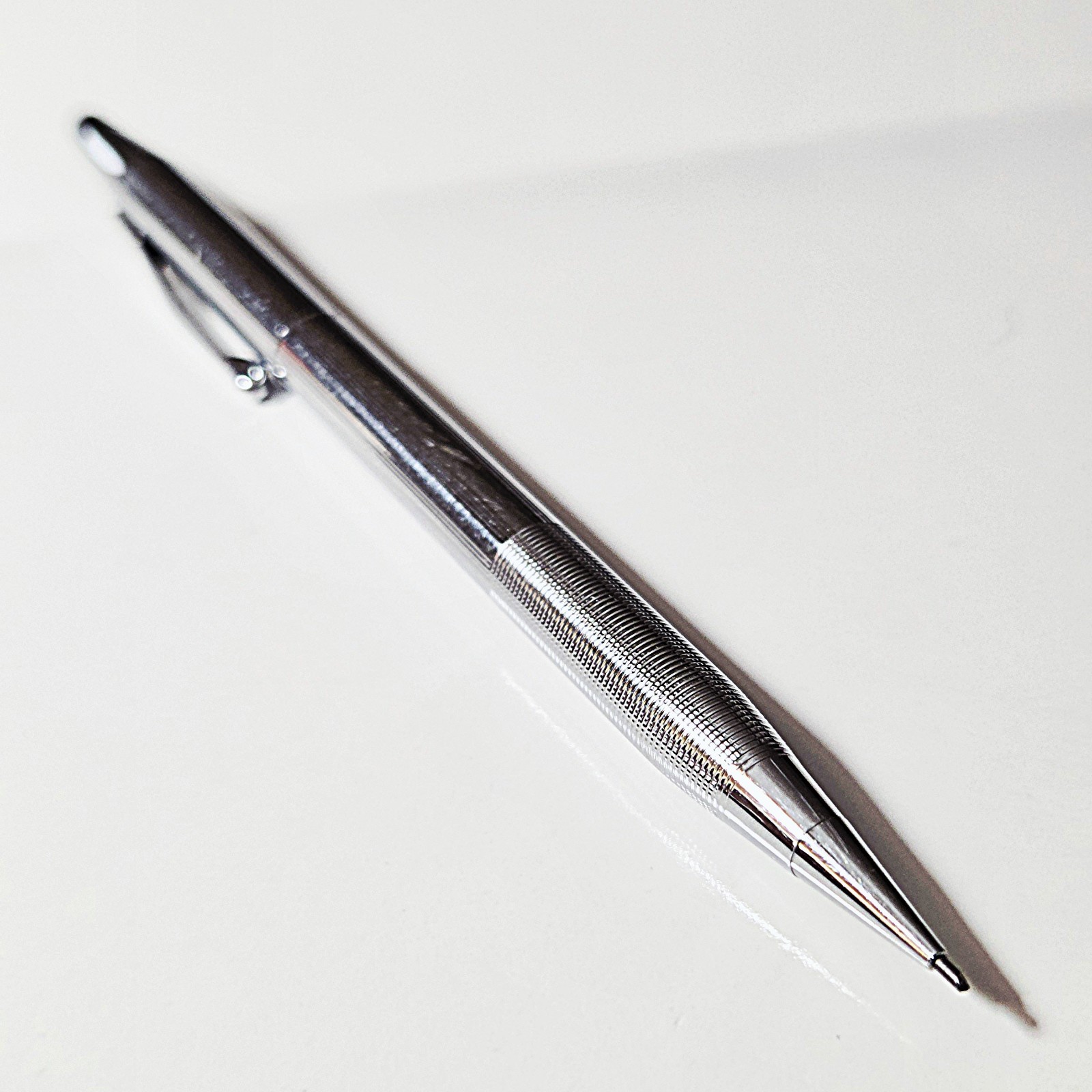 Vintage Cross Century Chrome w/Knurled Grip .9mm Pencil 1960’s USA (No Monogram)