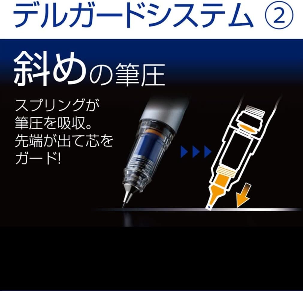 ZEBRA Mechanical Pencil Delguard Type Lx Black P-MAS86-BK Core Diameter 0.3