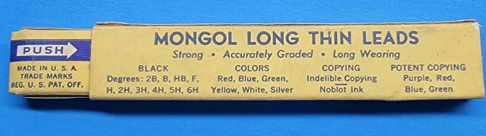 VINTAGE MONGOL LEAD NO. 4015 BLUE EBERHARD FABER