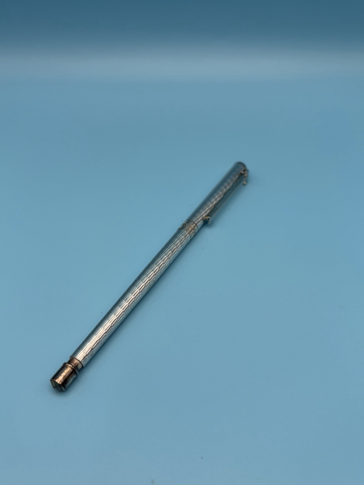 Used Vintage Tiffany & Co T-clip Mechanical pencil Textured Pattern Ladies Rare