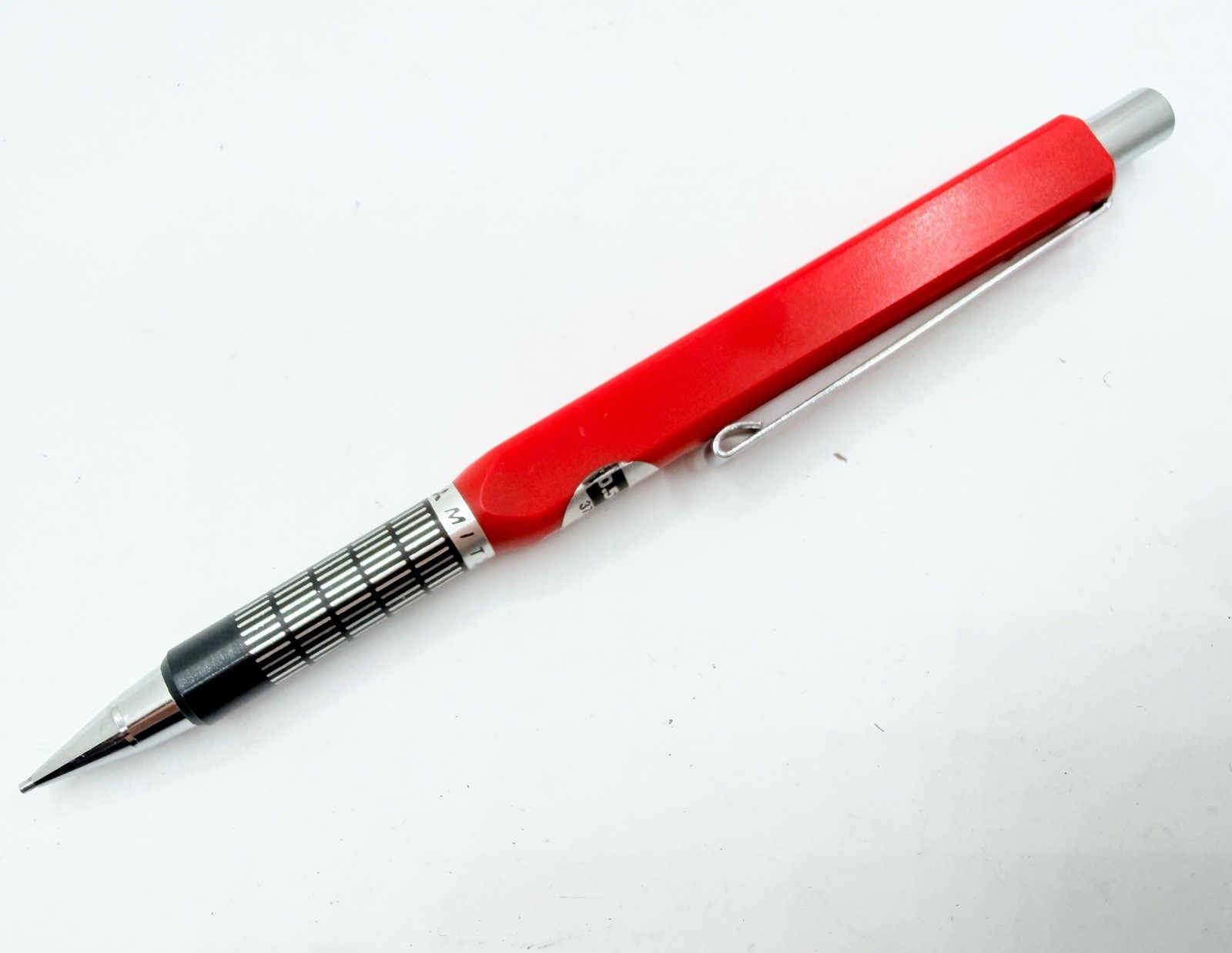 Vintage mitsubishi uni boxy mechanical pencil 0.5mm Red Japan Made