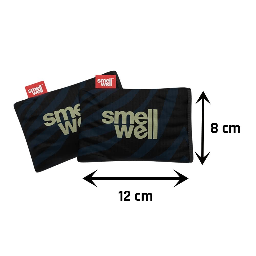 SmellWell – Scented Shoe Deodorizer Inserts 1 Count (Pack of 2), Black Zebra
