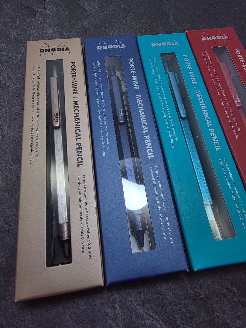 Limited Color Rhodia Script Mechanical Pencil Set of 4 Limited Colors 0.5mm