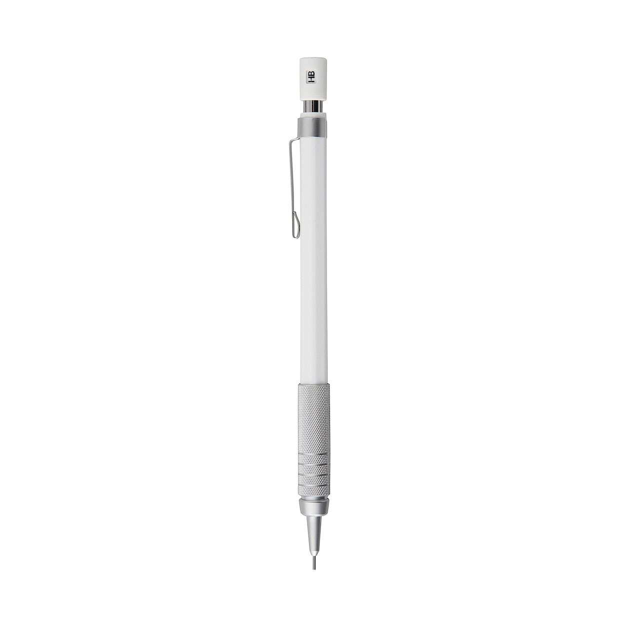 New 2024 Muji Low Center of Gravity Mechanical pencil White 0.5mm Made In Japan