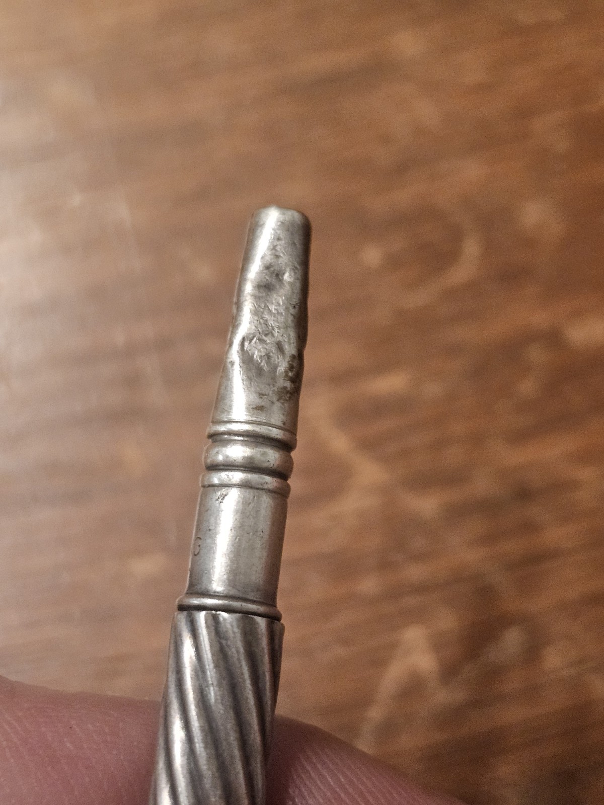 Sterling Silver Sliding Propelling Mechanical Pencil Ring Top Victorian Era Vtg