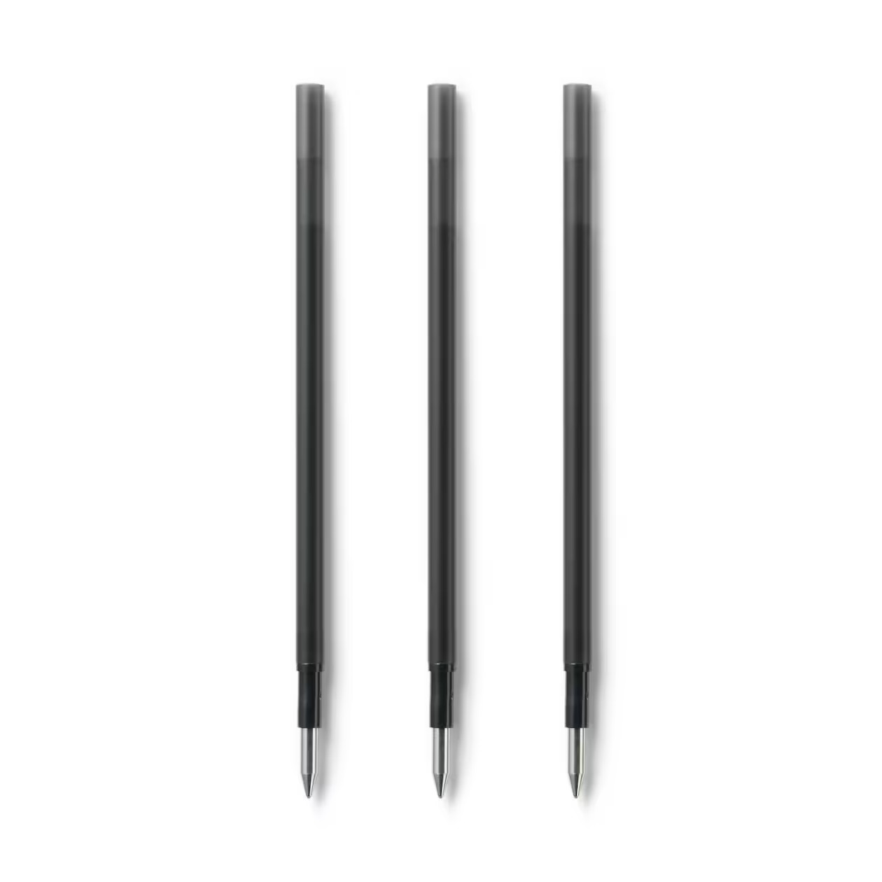 MUJI Refill for Erasable Ballpoint Pens, Knock Type 0.5mm, Black, Pack of 3