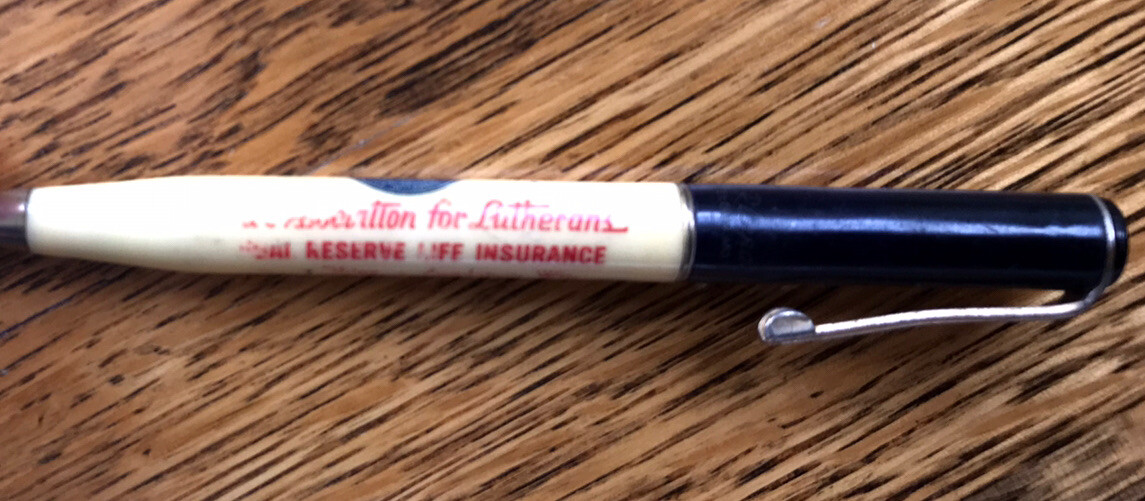 Vtg 1950s Mechanical Pencil Aid Association For Lutherans Insurance AAL