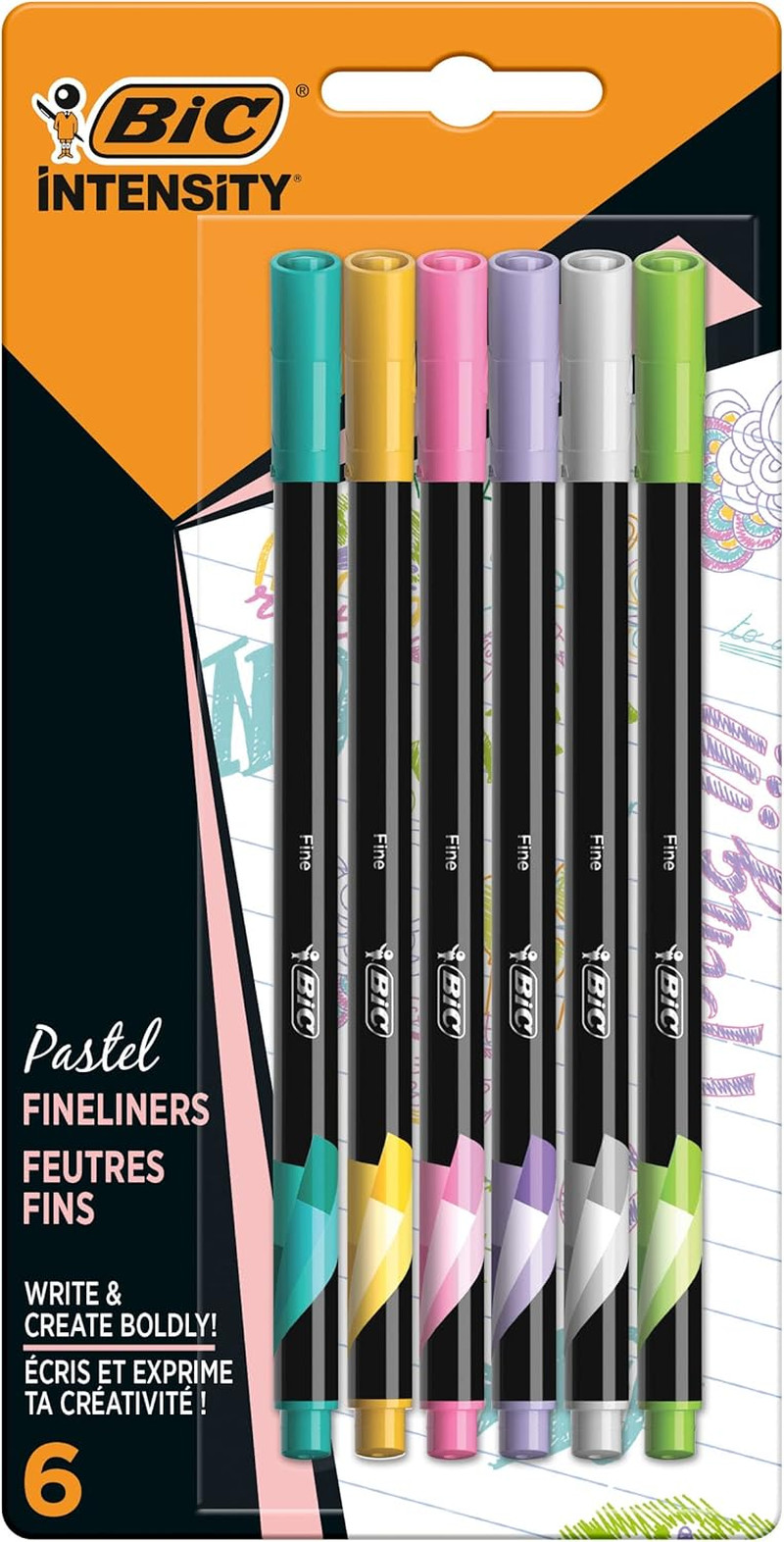 Pastel Stationery Set with Felt Pens, Mechanical Pencils, Highlighters, and Fine