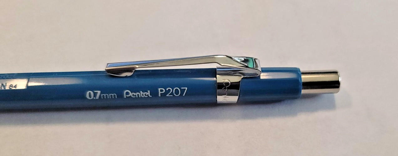 Vintage Blue Pentel Mechanical Pencil P207 7mm Japan Lot o 2 with Box of Lead