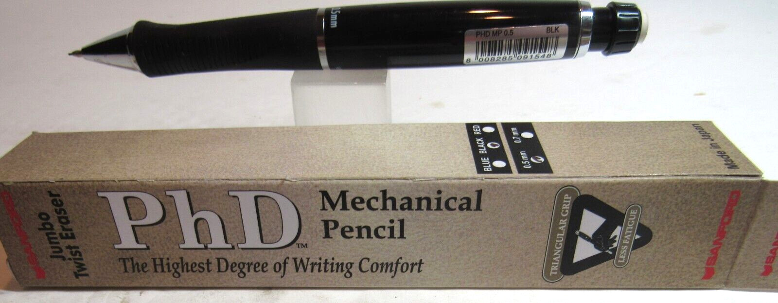 Sanford/Paper Mate PhD Fat Mechanical Pencils .5mm, BLACK, Gift Boxed-Made Japan