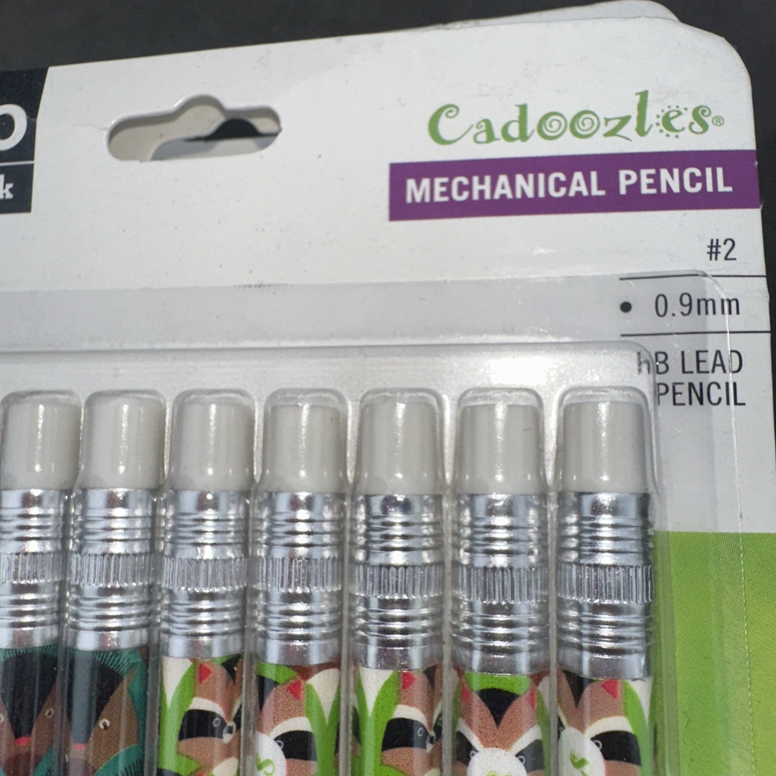 NEW 10 in pack Zebra Woodland Critters Cadoozles .9MM Mechanical Pencils #2 Z