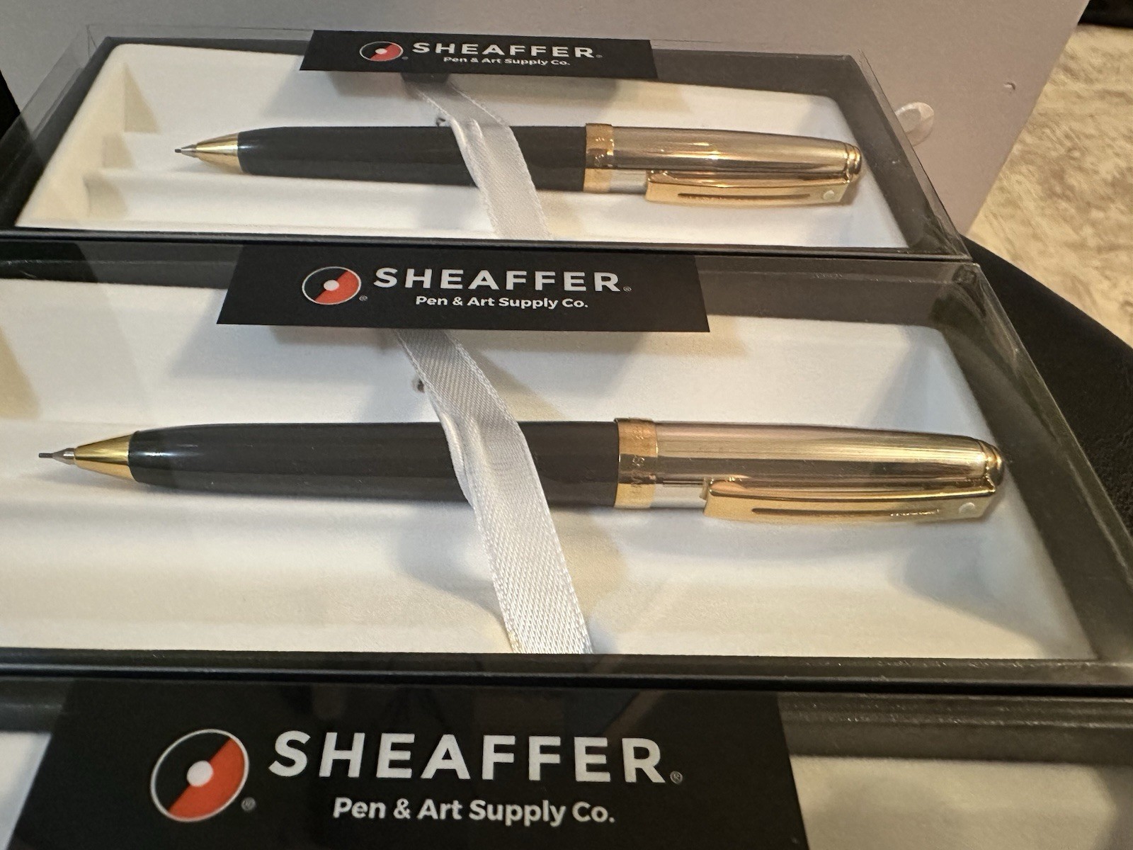 Sheaffer Prelude 337 Black Palladium Plate 22K GT Mechanical 0.7MM Pencil Lot